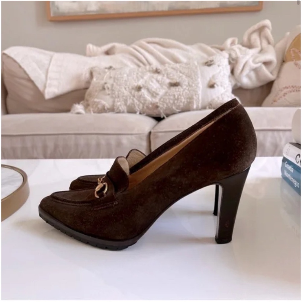 Gucci horsebit suede heels - Picture 2 of 7